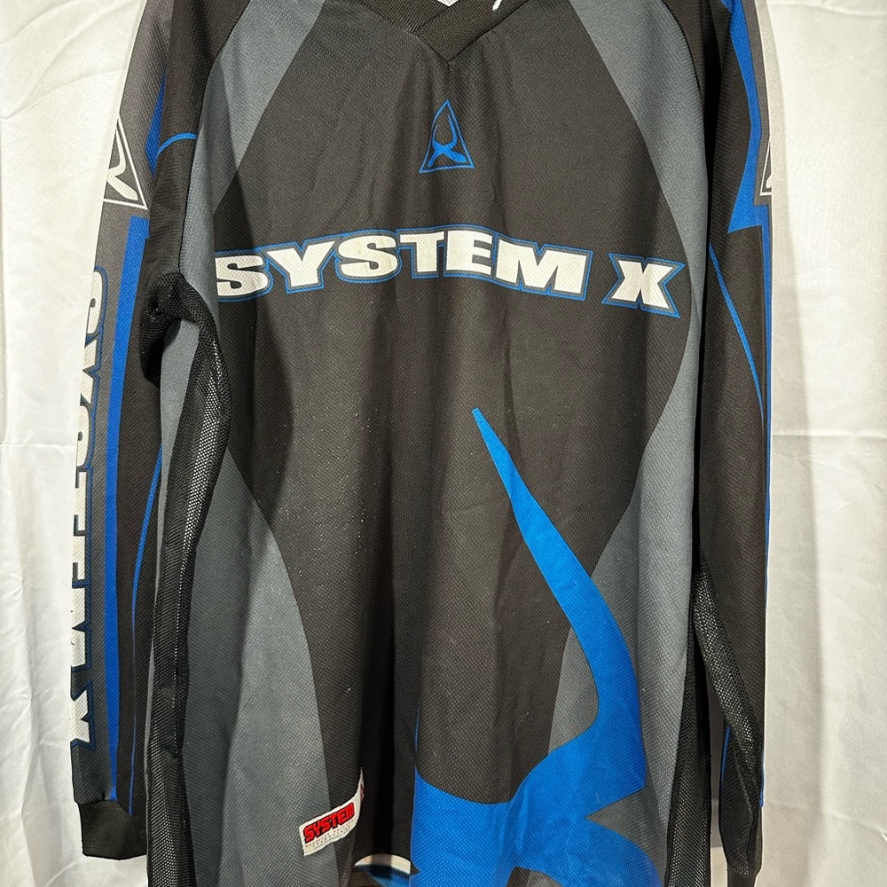 System X Black and Blue Paintball Jersey